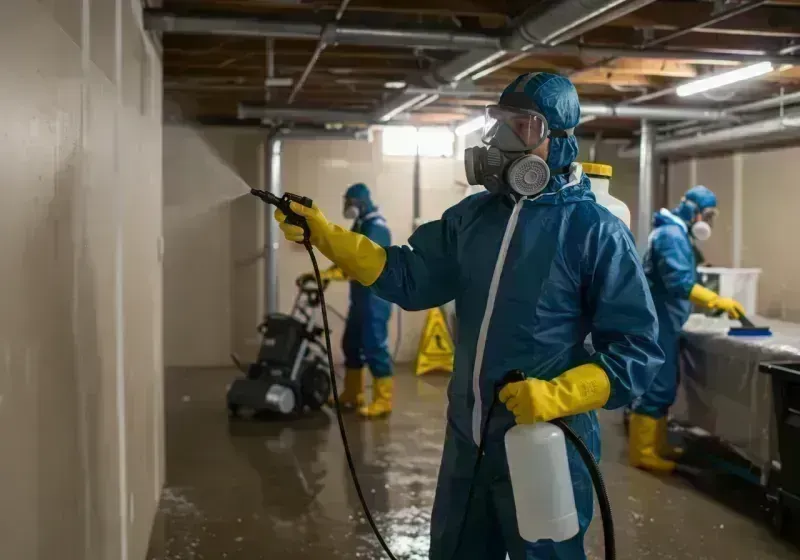 Basement Sanitization and Antimicrobial Treatment process in Decatur, IL